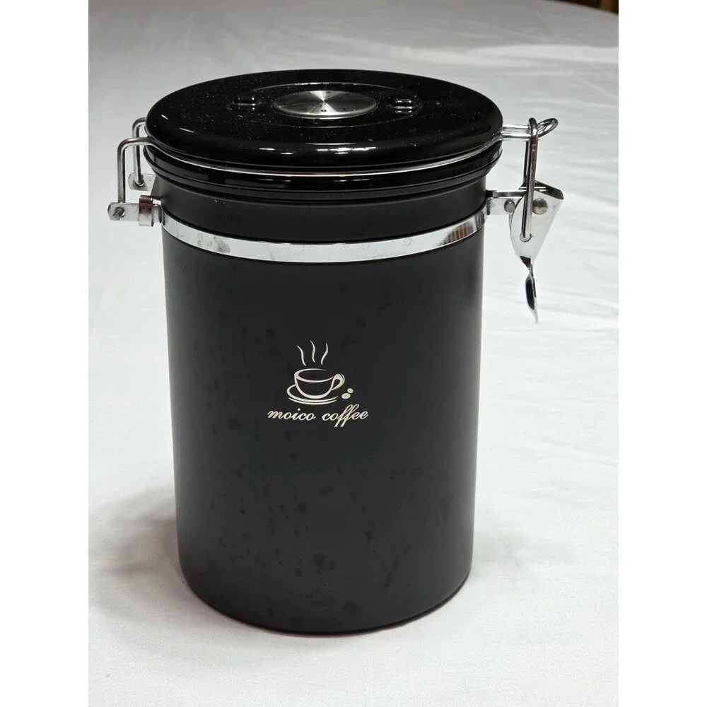 Coffee Canister Airtight Stainless Steel Storage for Beans